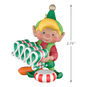 Elf With Vintage Candy Keepsake Ornament measurement image number 3