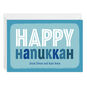 Blue and White Block Lettering Custom Hanukkah Card, , large image number 1