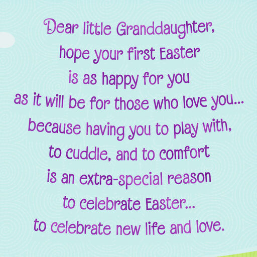 Disney Winnie the Pooh First Easter Card for Granddaughter, 