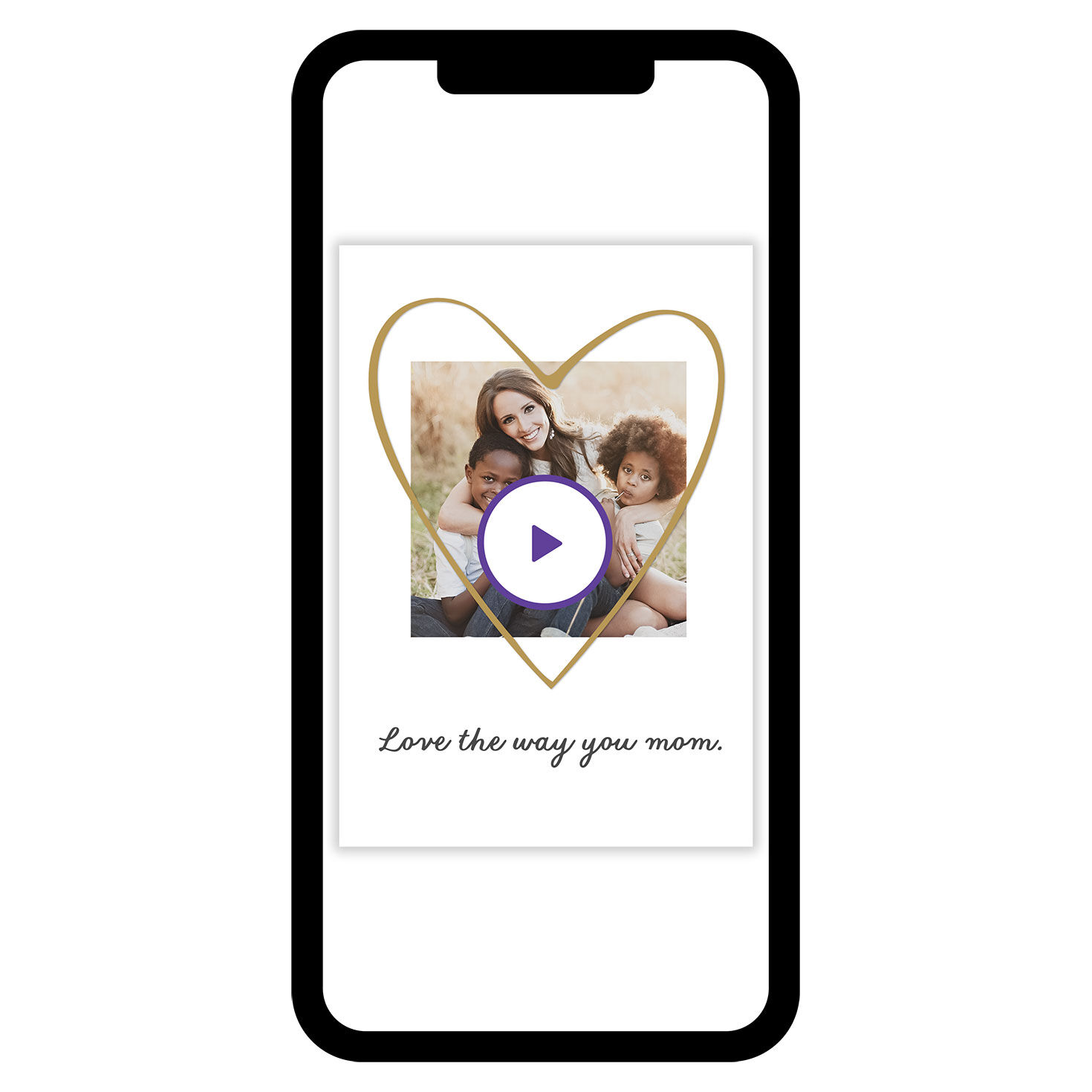 Gold Heart Love eCard