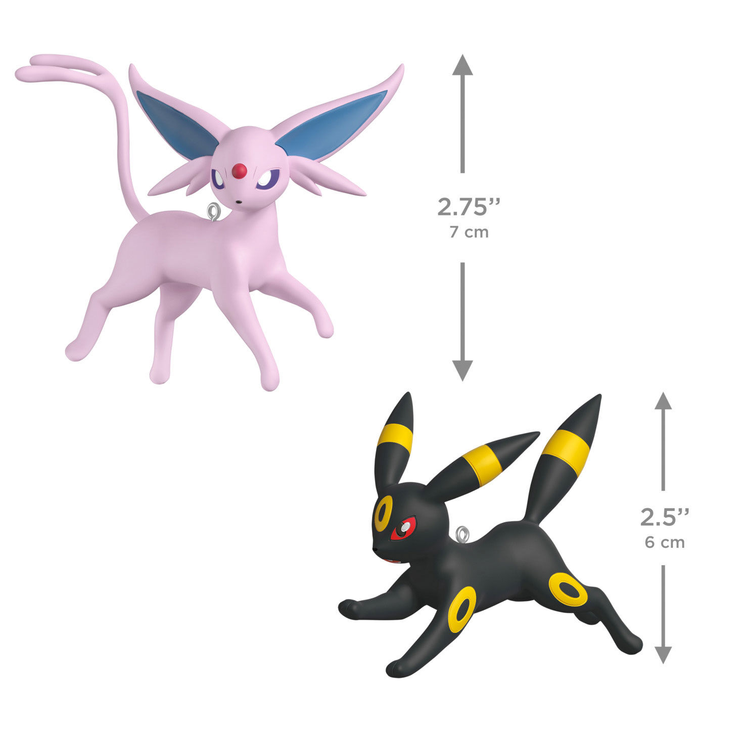 Pink and Gray Pok&eacute;mon Characters Keepsake Ornaments measurement image number 3
