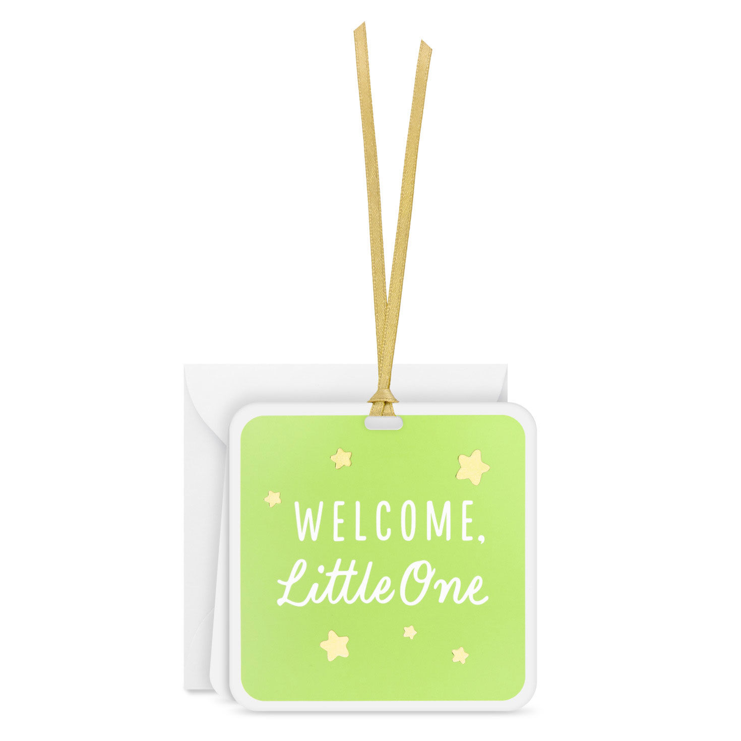 3.2" Welcome Little One Folded Gift Tag