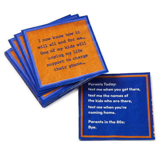 Drinks on Me Unplug Funny Party Napkins, Pack of 20, 