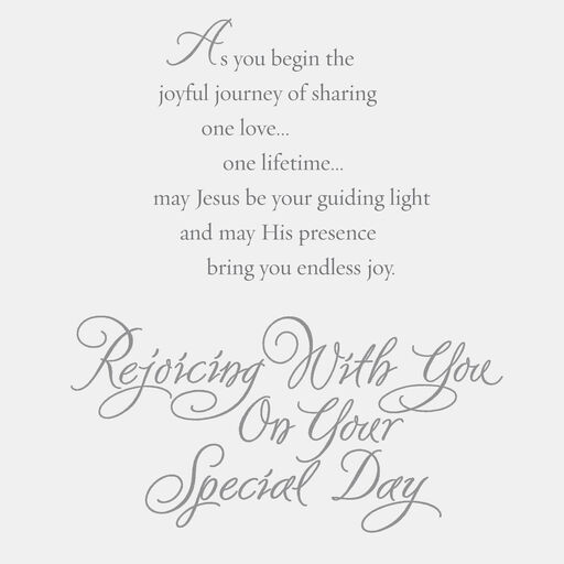 Sharing One Love Religious Wedding Card, 