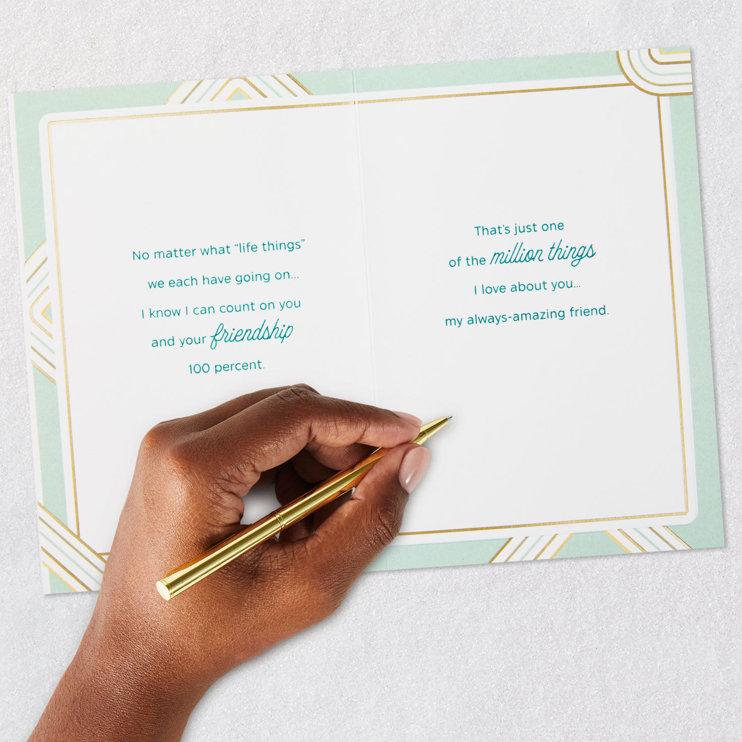 Concentric Squares Amazing Friend Friendship Card Signing card image number 8