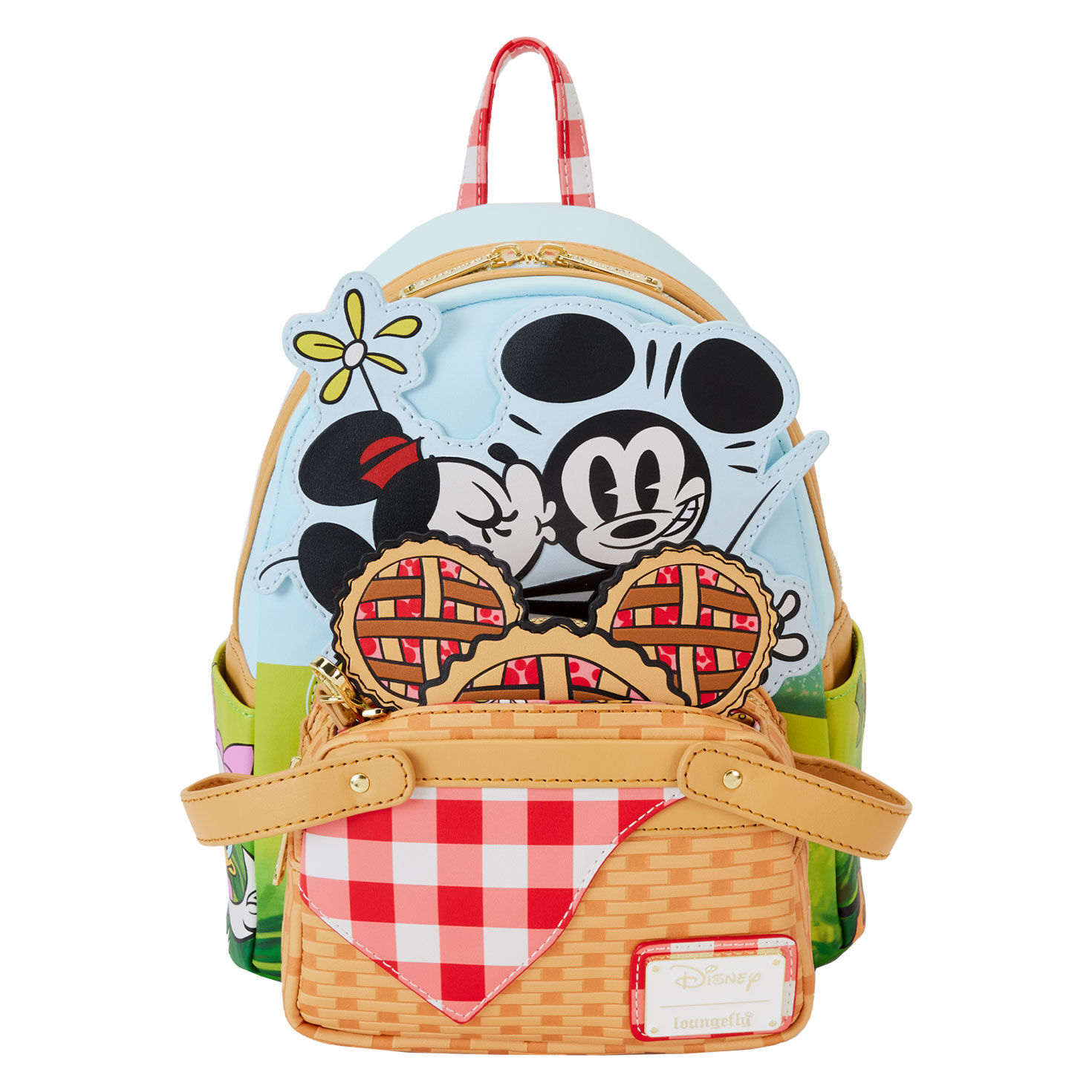 Loungefly Disney Mickey and Friends Picnic Mini Backpack Handbags Purses Hallmark