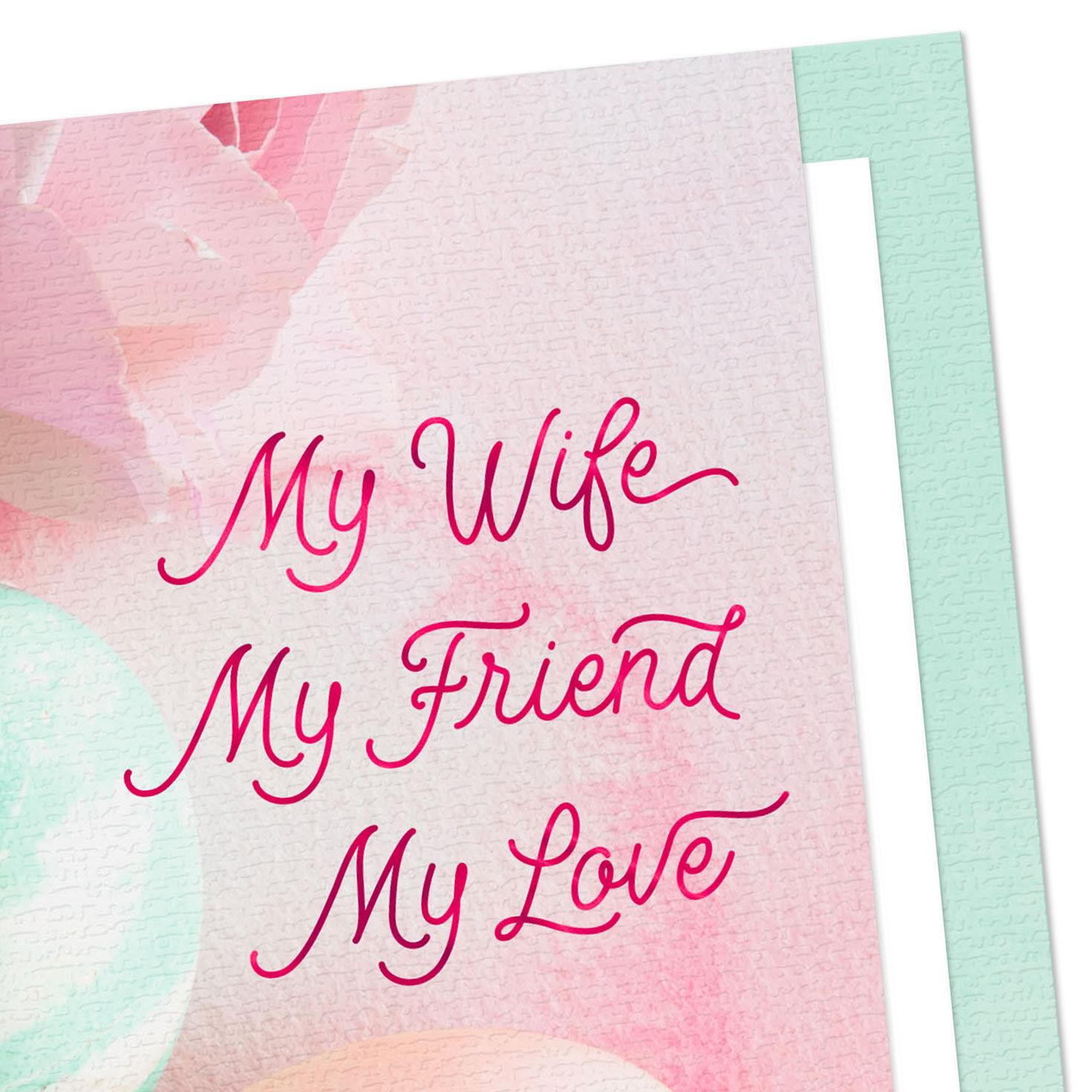 Peach and Mint Green Dyed Eggs Easter Card for Wife  image number 4