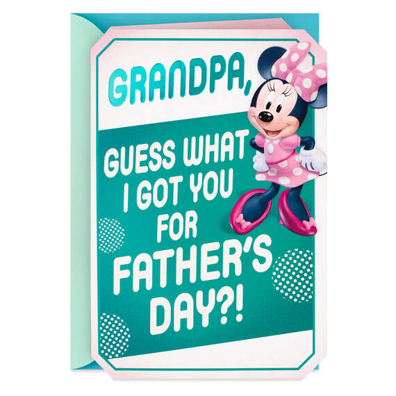 Disney Minnie Mouse Hugs for Grandpa Pop-Up Father's Day Card, , large image number 1