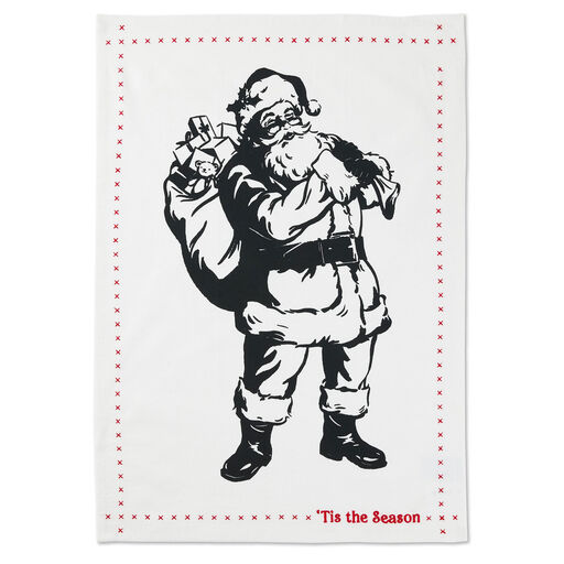 ‘Tis the Season Santa Christmas Tea Towel, 