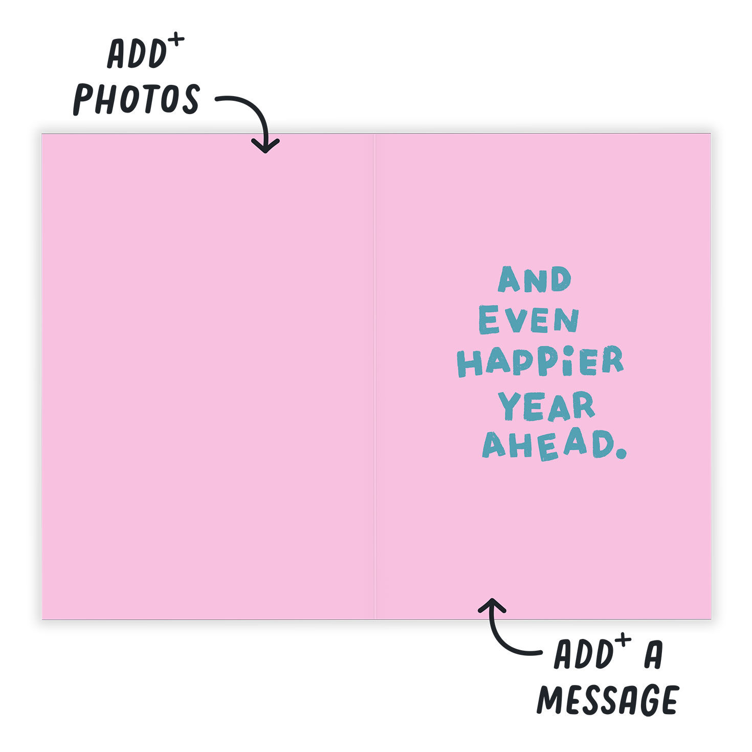 Pink Letters on Teal Birthday eCard, , large image number 3