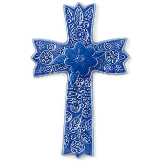 Blue Ceramic Cross, , large image number 1