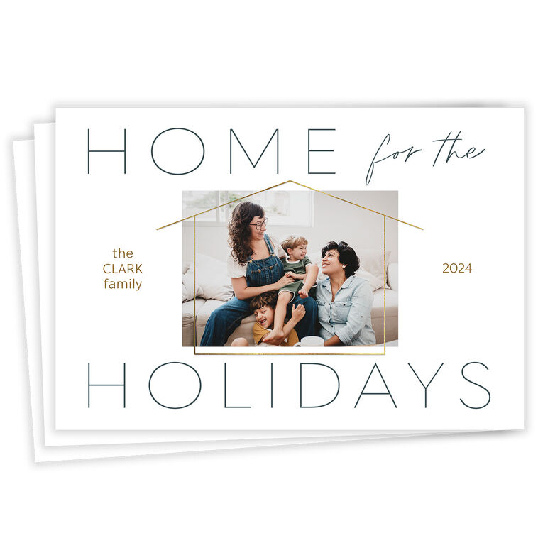 Home for the Holidays Flat Holiday Photo Card