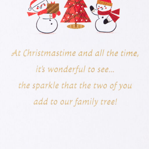 The Sparkle You Two Add Christmas Card for Son and Significant Other, 