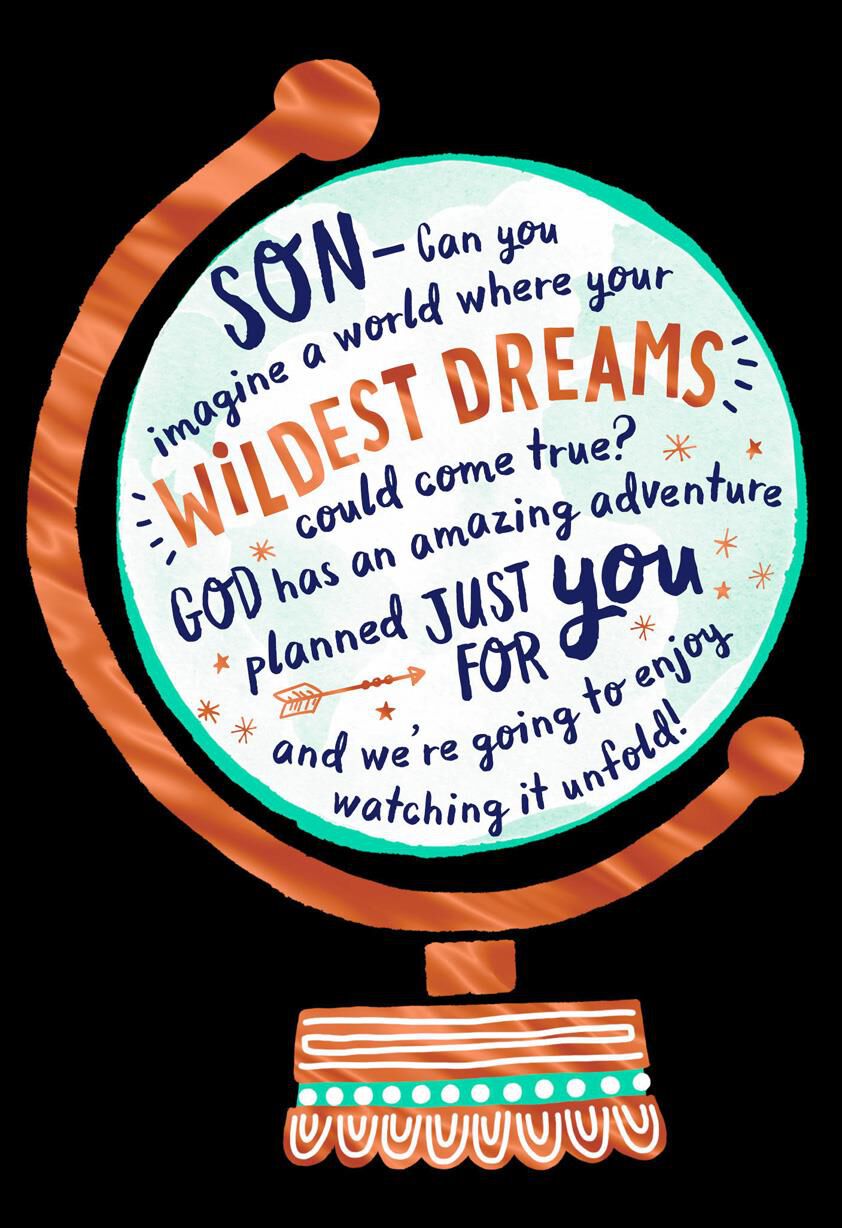 Imagine Your World Religious Graduation Card for Son