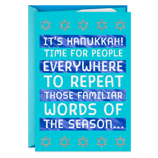 Words of the Season Funny Hanukkah Card, 