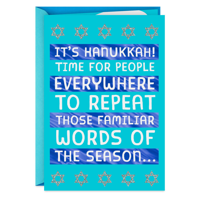 Words of the Season Funny Hanukkah Card