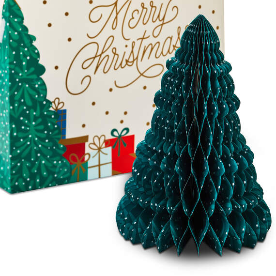 10.4" Square Honeycomb Tree Christmas Gift Bag, , large image number 4