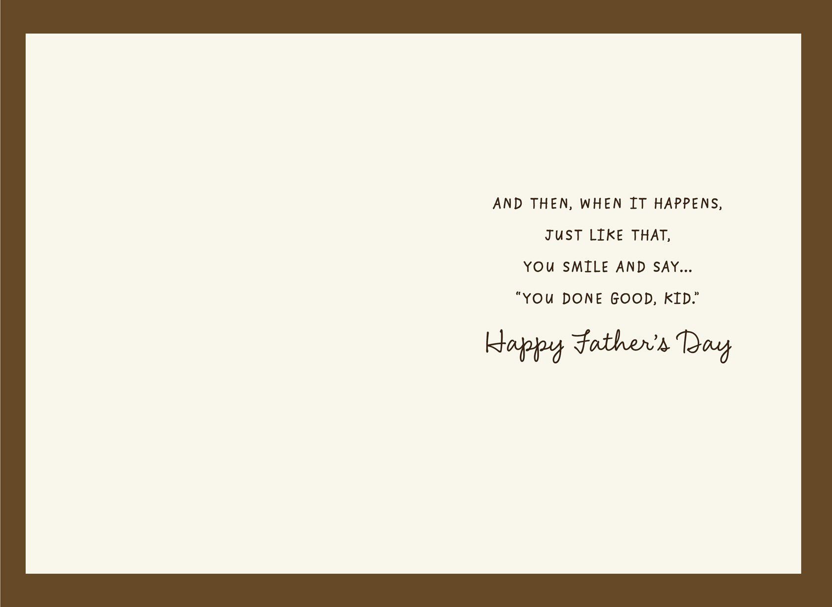 When Your Kid Grows Up Father's Day Card for Son