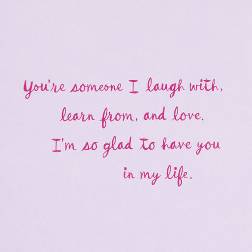 Someone I Laugh With and Love Mother's Day Card for Bonus Mom, 