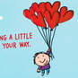 Person Flying Away With Heart Balloons Love Card, , large image number 4
