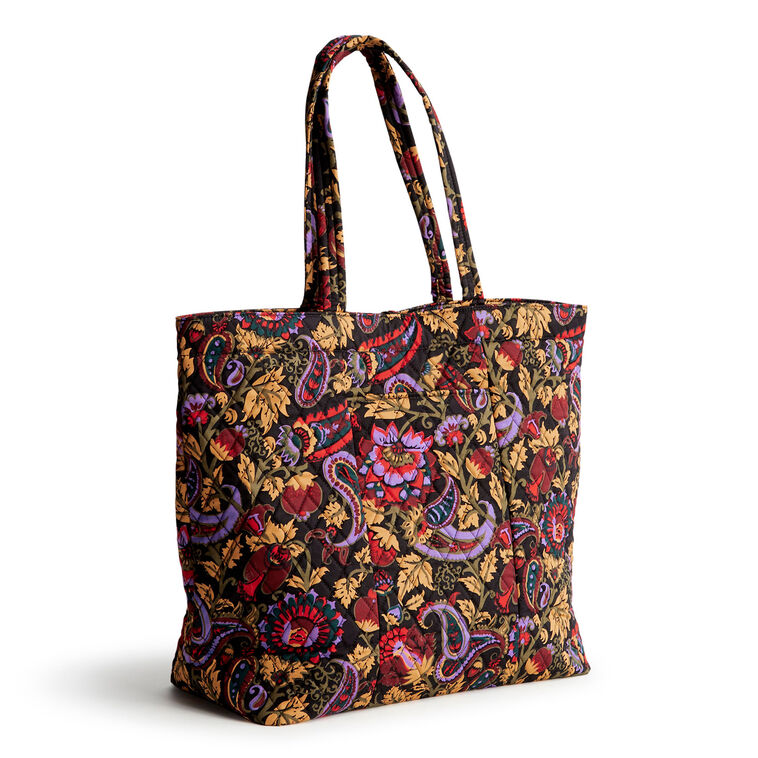 Vera Bradley Tote Bag in Brown Paisley Floral  image number 2