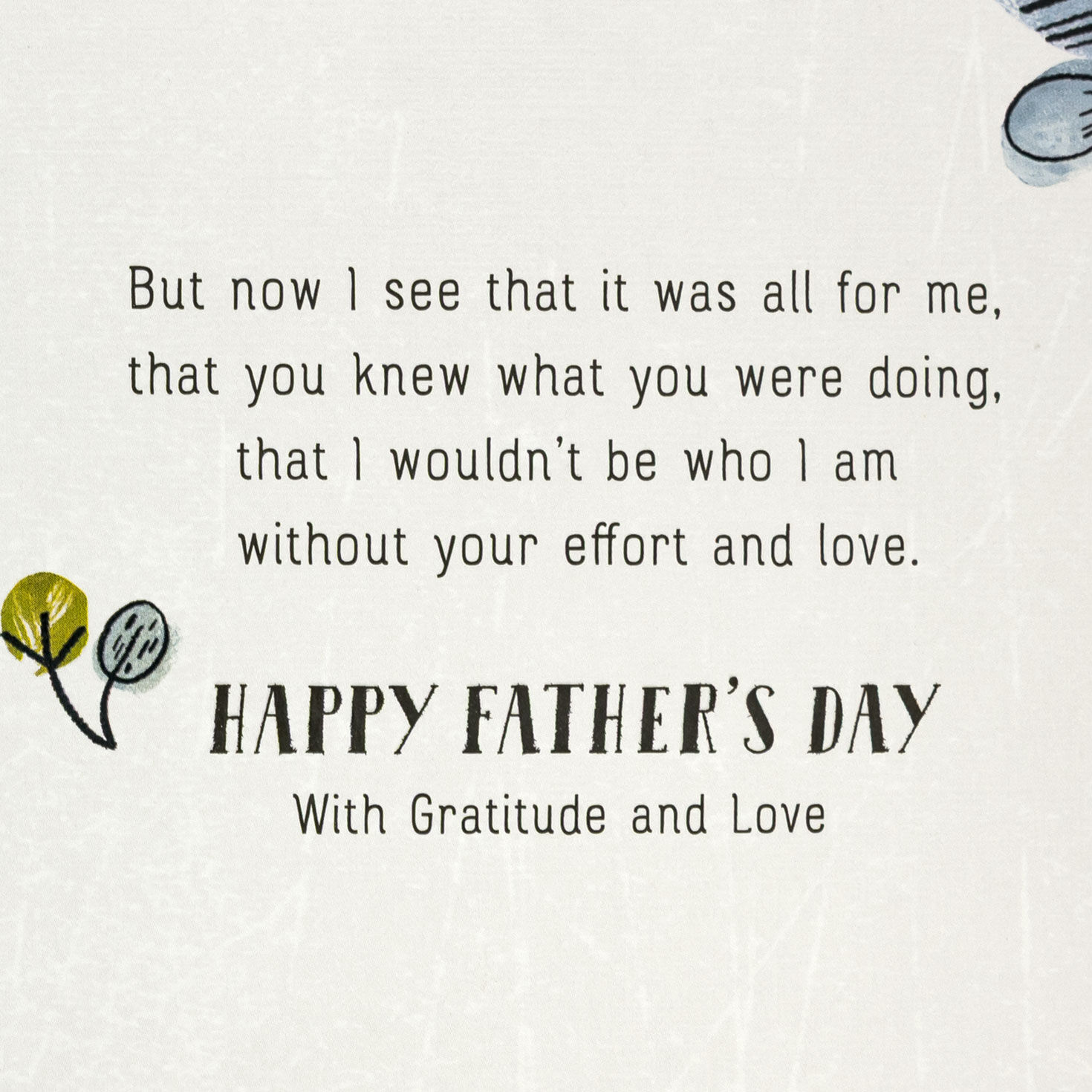 Leaves on Striped Background Dad Father's Day Card Sentiment image number 3