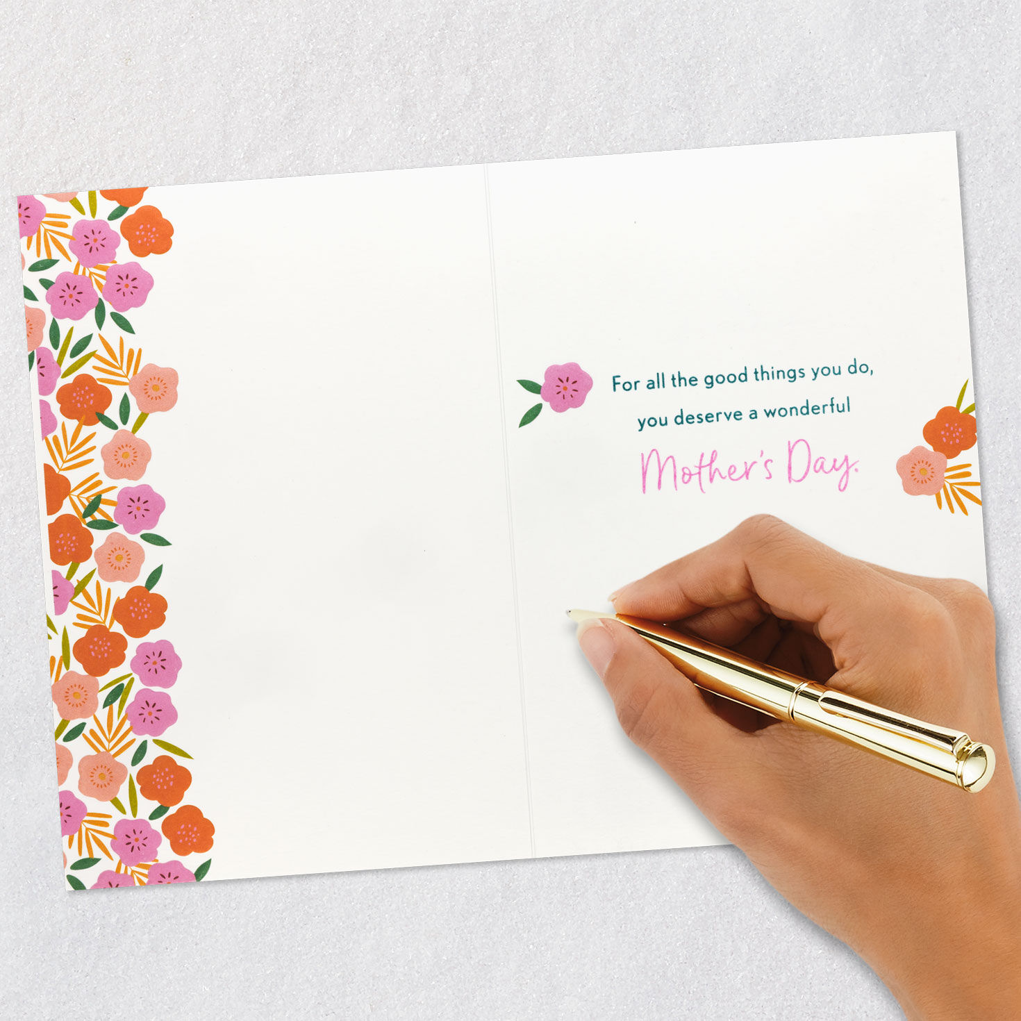 Orange Blooms Mother's Day Card for Ex-Daughter-in-Law Signing card image number 6