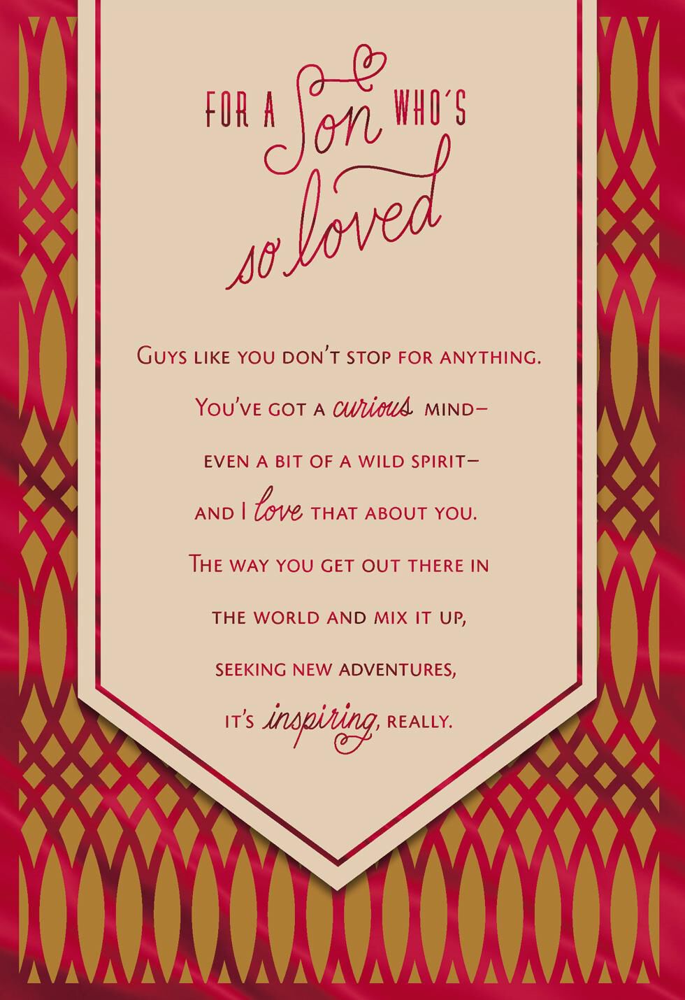 Proud of Your Wild Spirit Birthday Card for Son