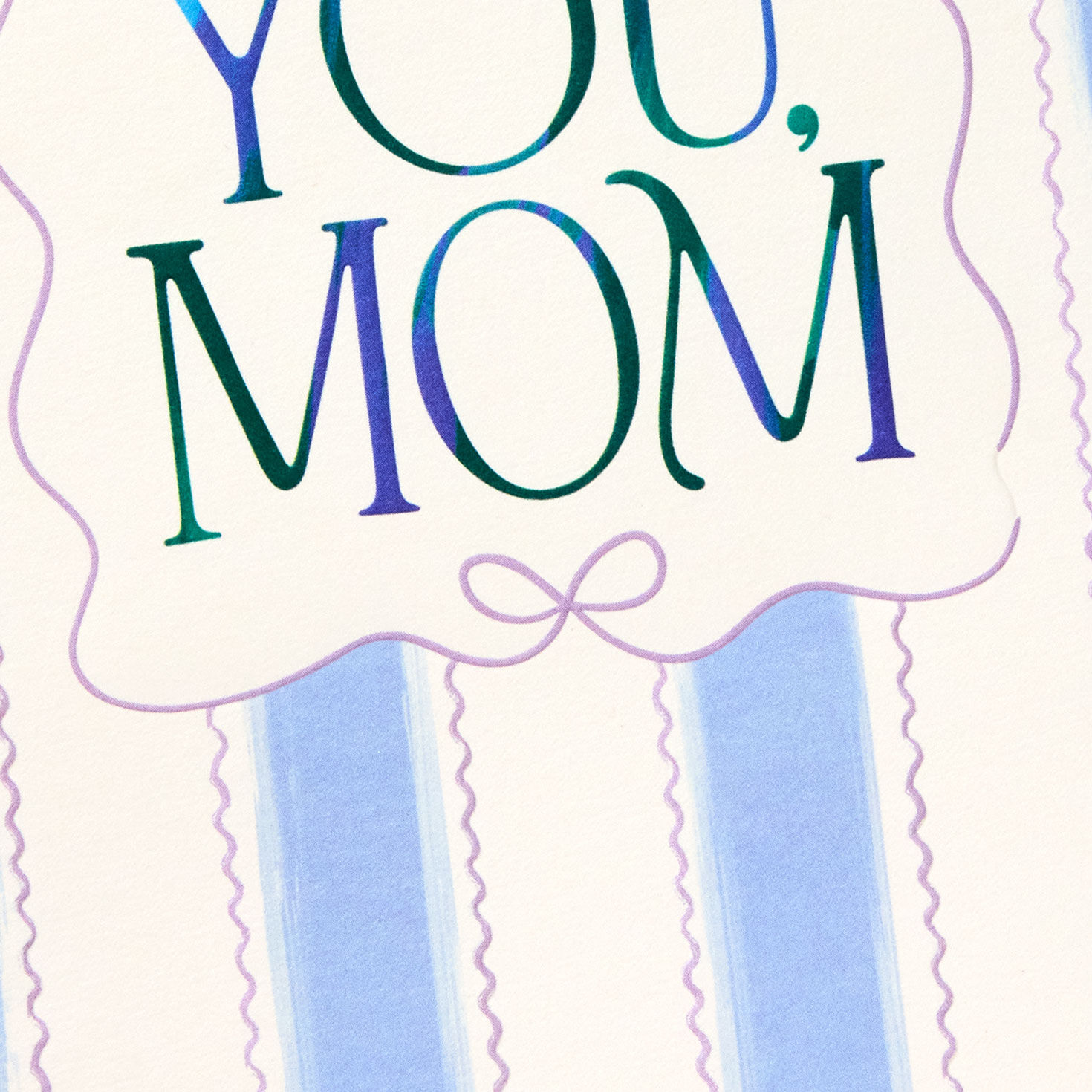 Blue Stripes and Bow Lacey Chabert Mom Mother's Day Card Card Front Detail image number 5