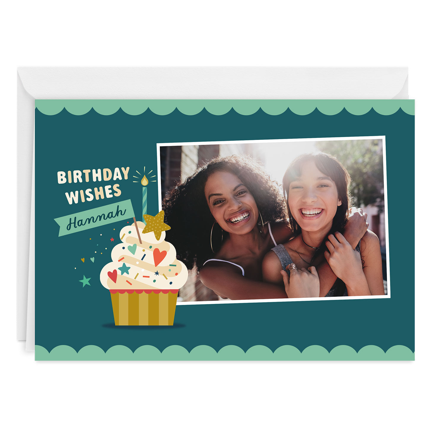 Birthday Wishes Cupcake Custom Birthday Card