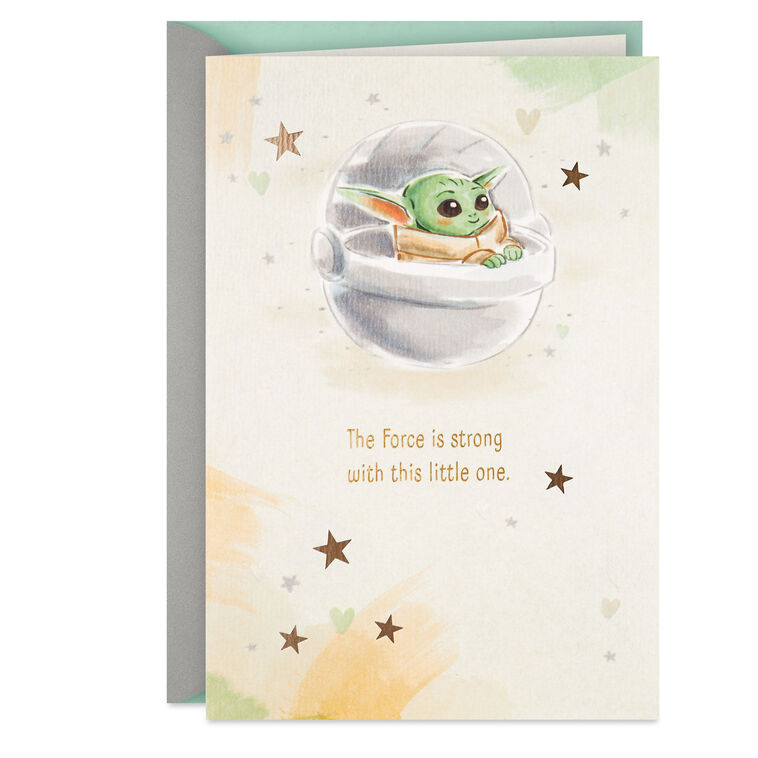 Star Wars: The Mandalorian™ Grogu™ The Force Is Strong New Baby Card
