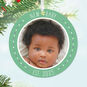 New Baby Round Metal Personalized Ornament, Custom Photo and Text, , large image number 2