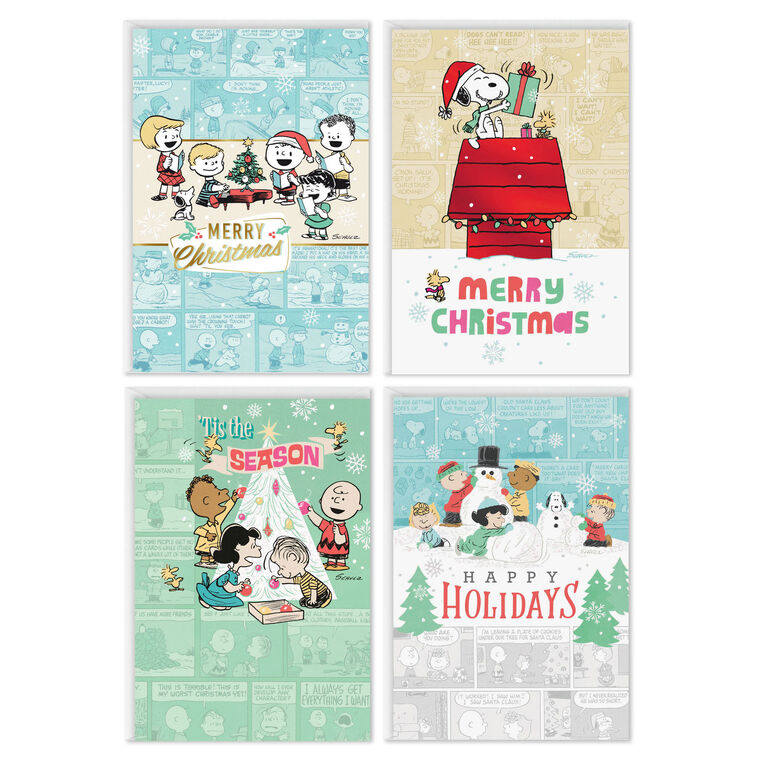 Peanuts® Nostalgic Wishes Assorted Boxed Christmas Cards, Pack of 16