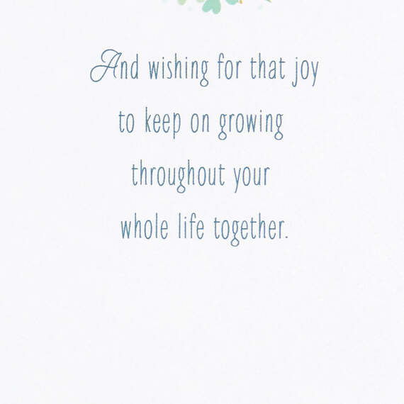 A Wish For Joy Floral Wedding Card, , large image number 3