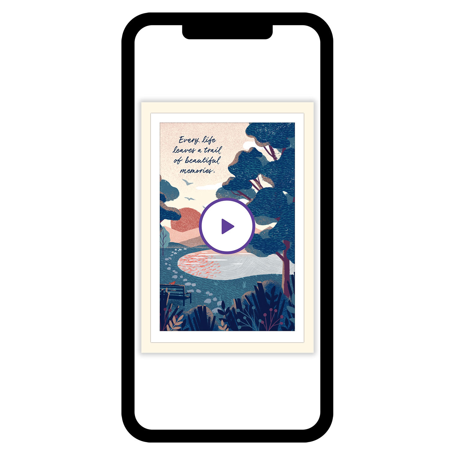 Trail of Beautiful Memories Sympathy eCard