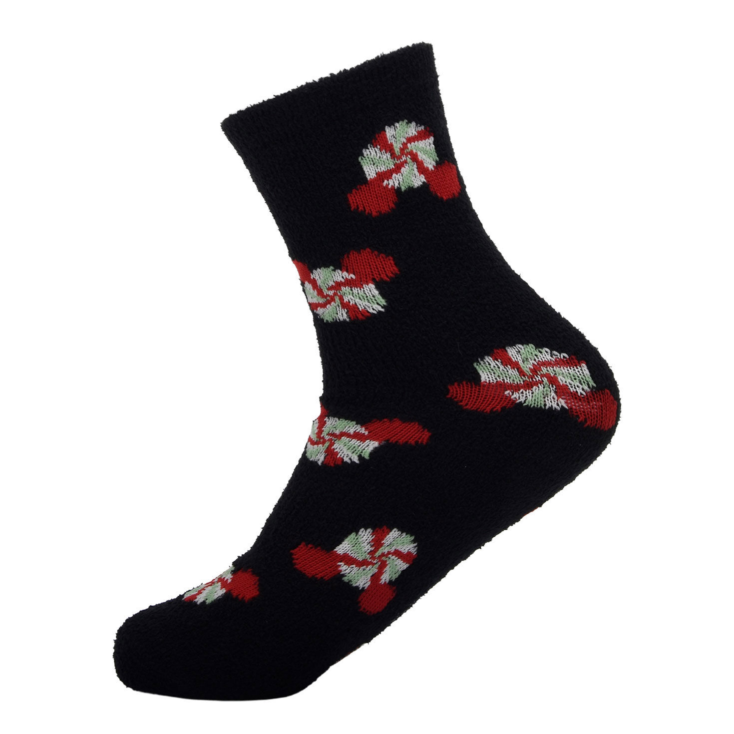 Black Socks With Peppermint Mickey Ears side image number 3