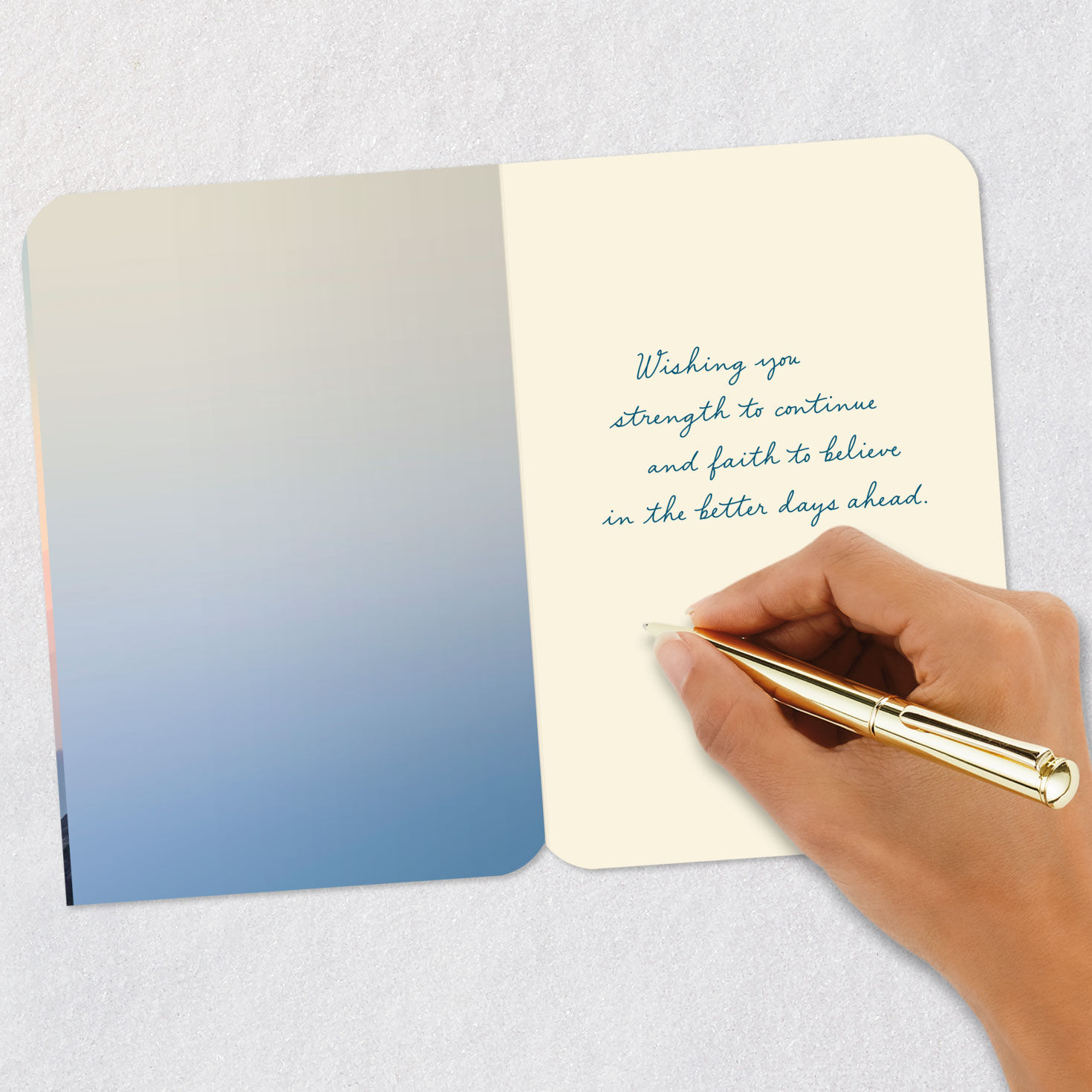 Sunset Scene Recovery Encouragement Card Signing card image number 6