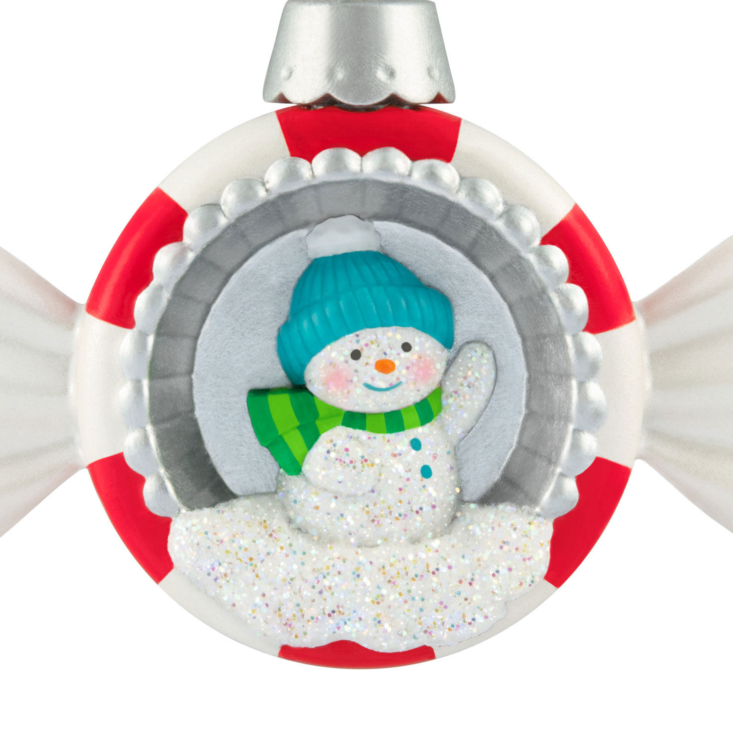 Snowman in Peppermint Candy Keepsake Ornament  image number 5