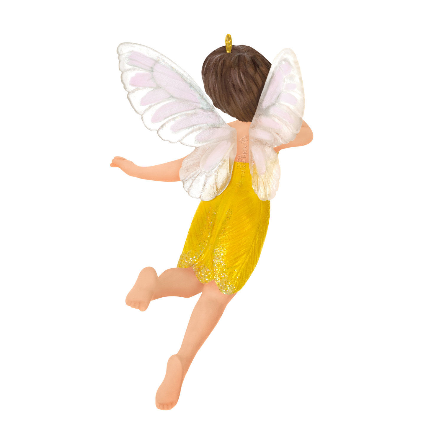 Yellow Dress Fairy Keepsake Ornament back image number 6