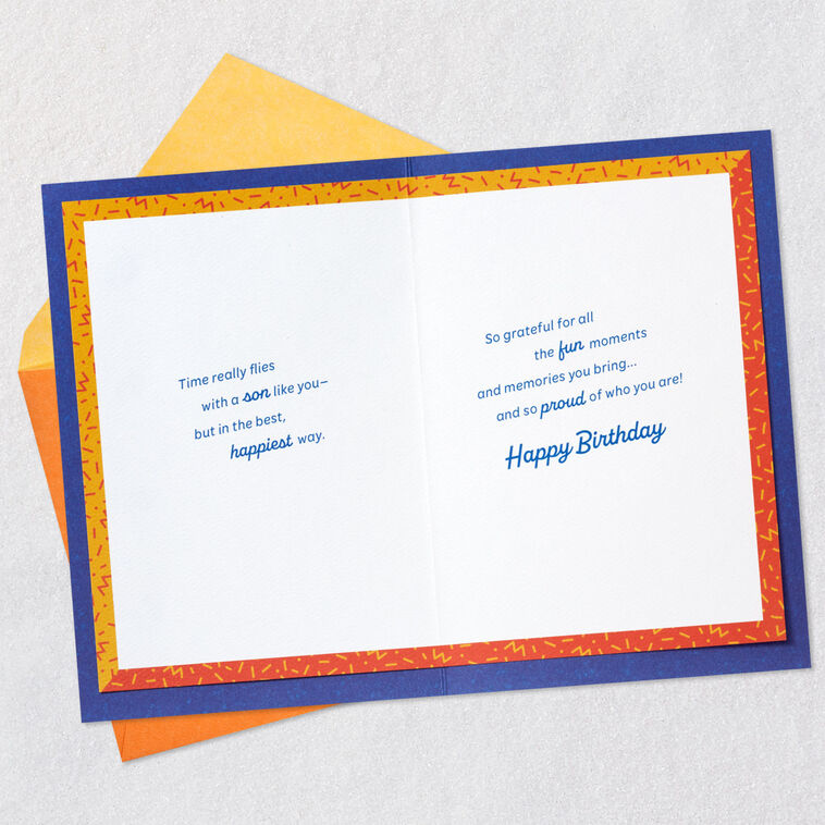 Grateful for Fun Moments and Memories Birthday Card for Son, , large image number 4