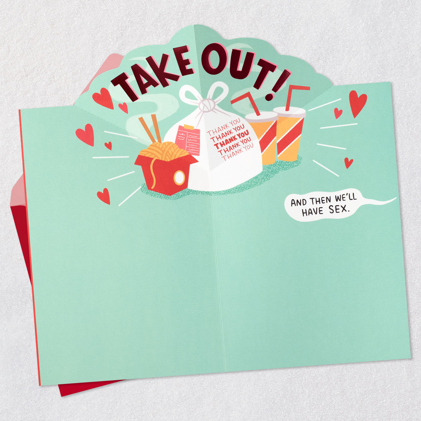 Let's Have Some Hot, Steamy...Takeout Funny Pop-Up Valentine's Day Card for Husband for only USD 5.59 | Hallmark