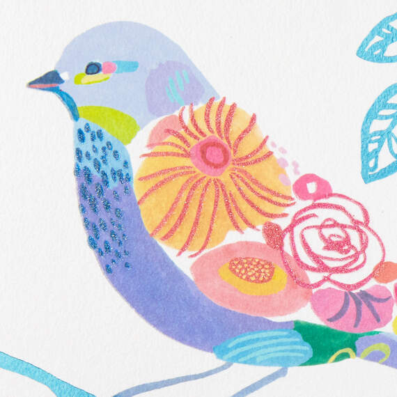 UNICEF Floral Bird Friendship Card, , large image number 4