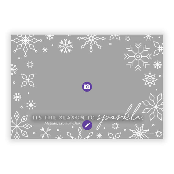 Season of Sparkle Snowflakes Flat Holiday Photo Card, , large image number 5