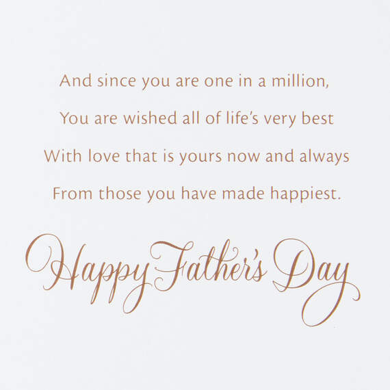 You're One in a Million Father's Day Card for Dad, , large image number 3