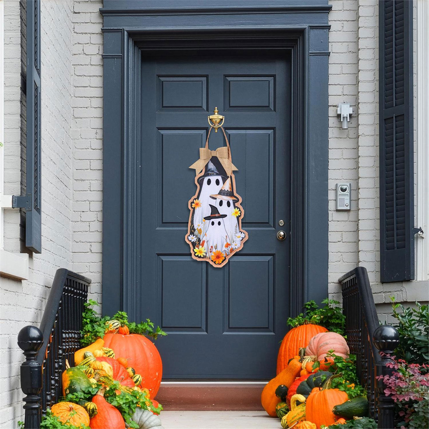 Evergreen Halloween Ghost Family Door Decoration