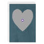 Personalized Navy Heart Frame Photo Card, , large image number 6