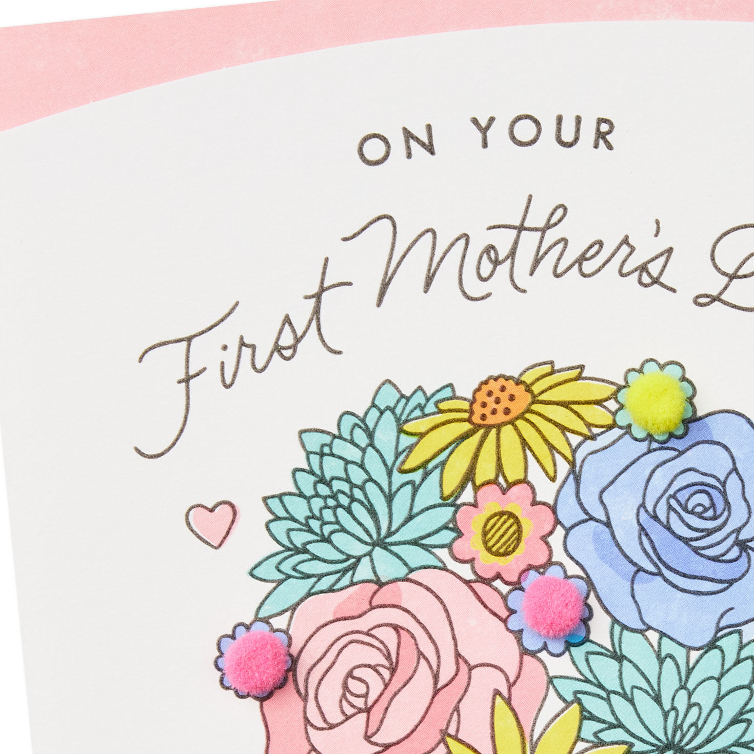 Modern Flower Bouquet New Mom Mother's Day Card Card Front Detail image number 4