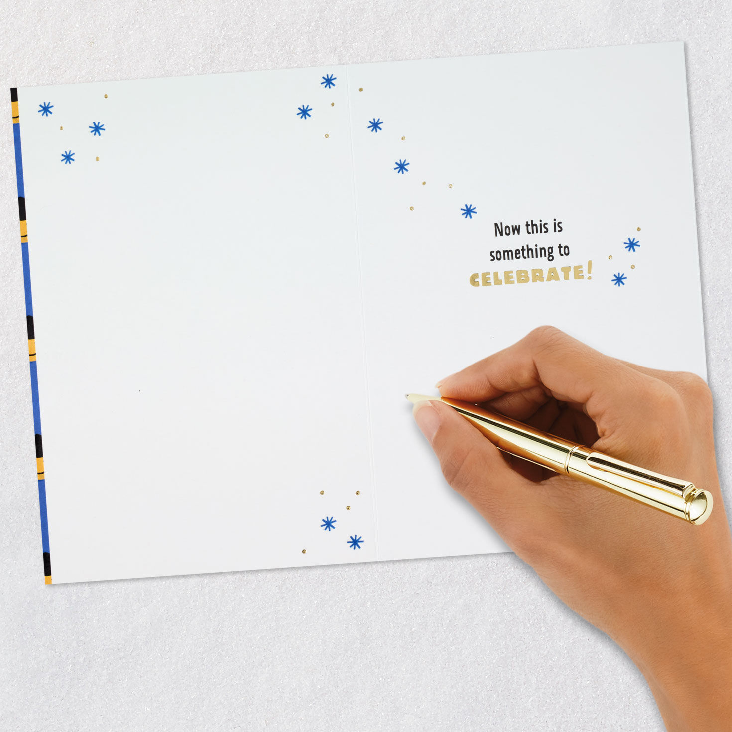 Yellow Smiley Faces in Grad Caps Graduation Card Signing card image number 6