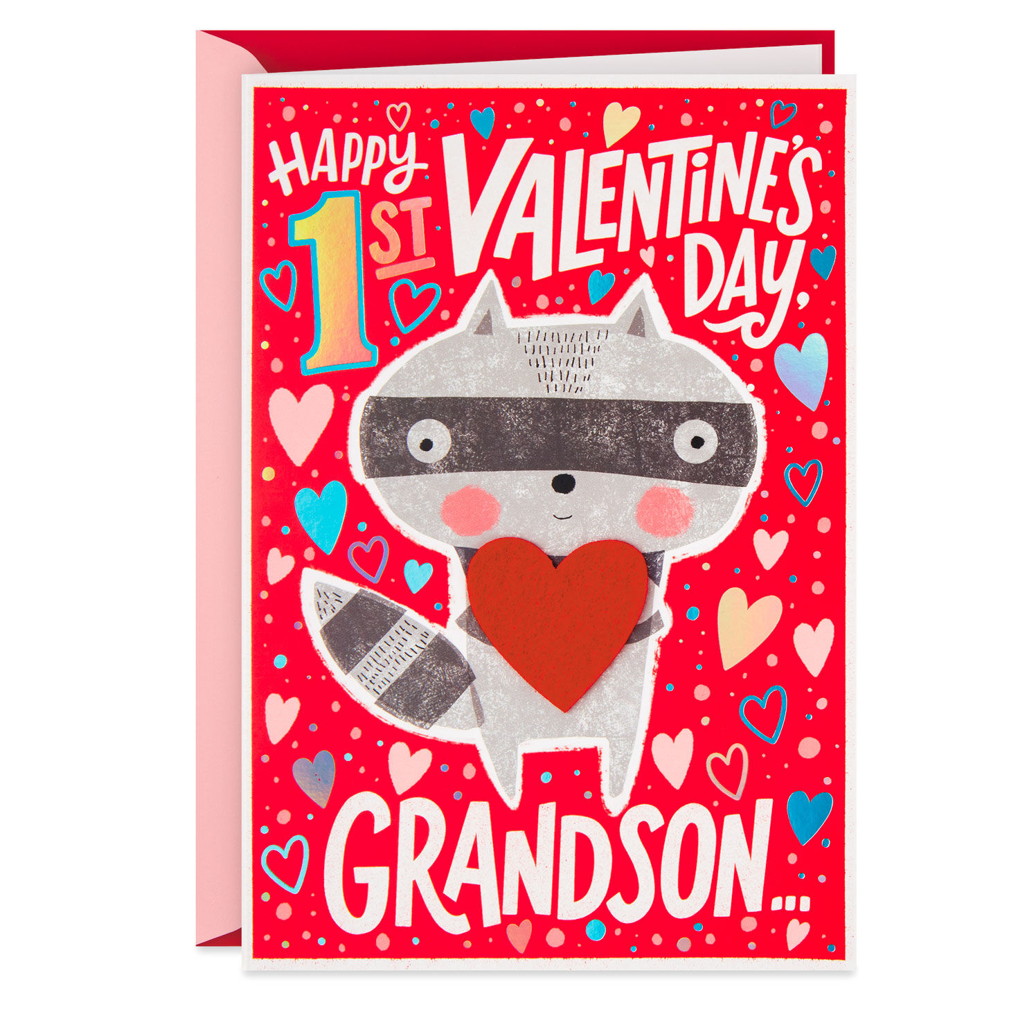 Raccoon First Valentine's Day Card for Grandson - Greeting Cards - Hallmark