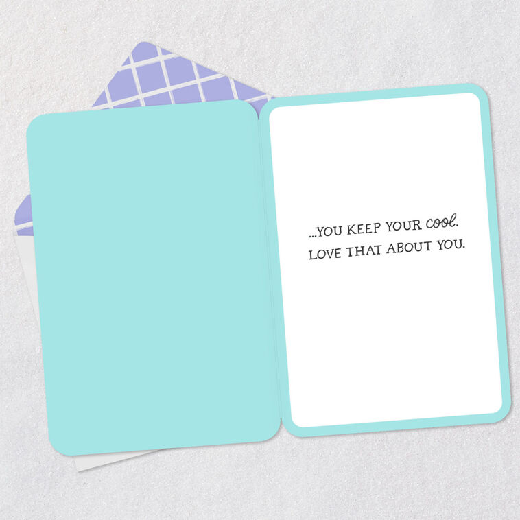 Melted Ice Cream Sandwiches Romantic Love Card Open card with envelope image number 3